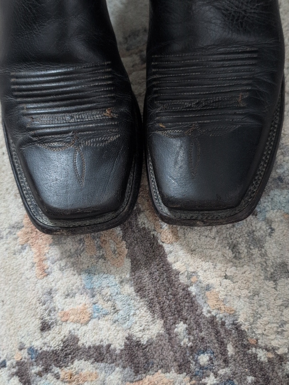 Black Leather Lucchese 2000 Cowboy Boots - Picture 10 of 10